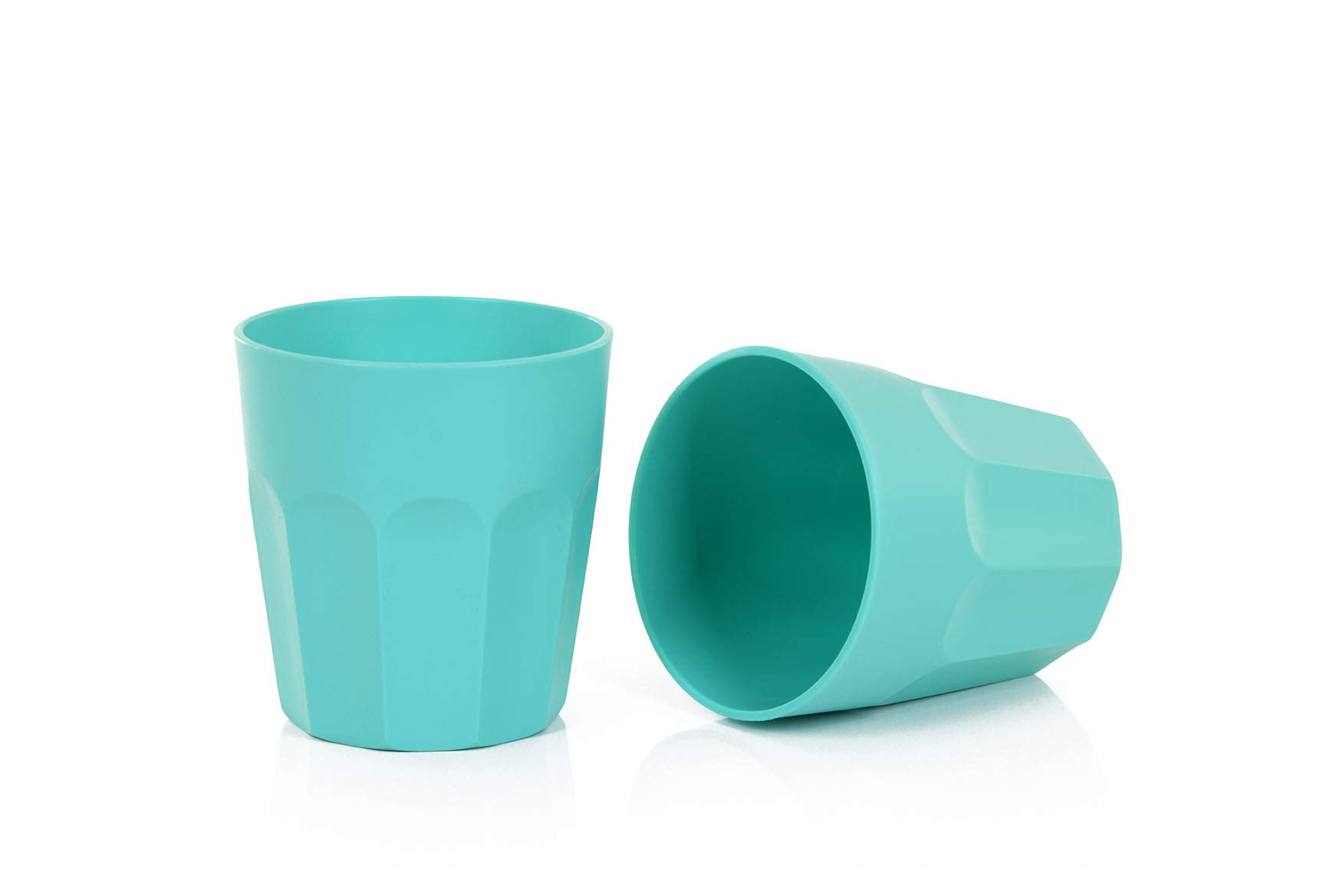 Mintra Home Unbreakable Cups and Tumblers 4pk (Bold Collection) (Teal, Cup 230ml (7oz) - 3.125inH x 2.875inW - Image 3