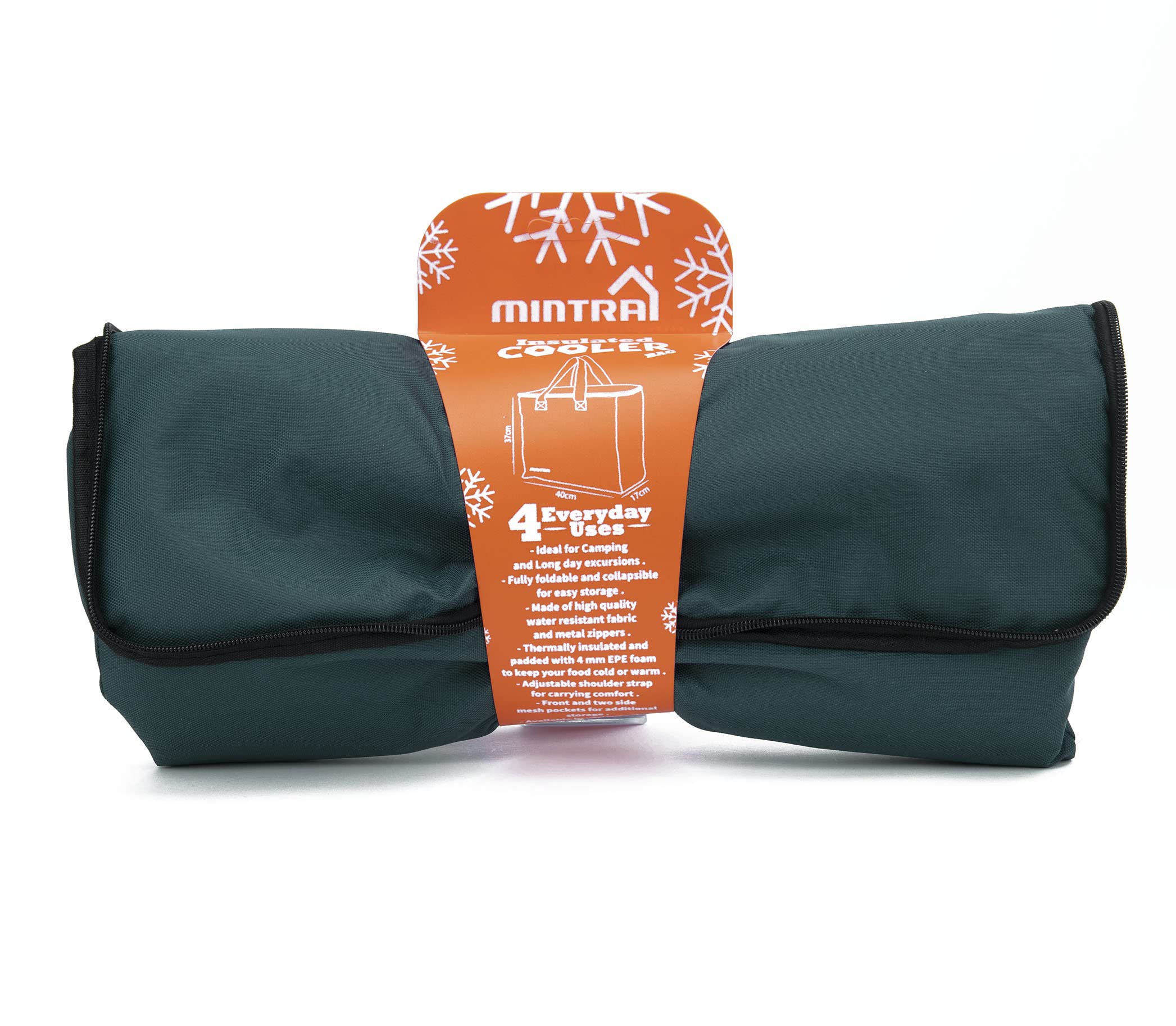 Mintra Insulated Cooler Bag - 14.5inH x 15.75inW x 6.5inD - Beach Bag, Large Reusable Bag for Shopping, Groceries, Picnics, Camping, Beach, Parties, Drinks, Beer, Water - Image 3