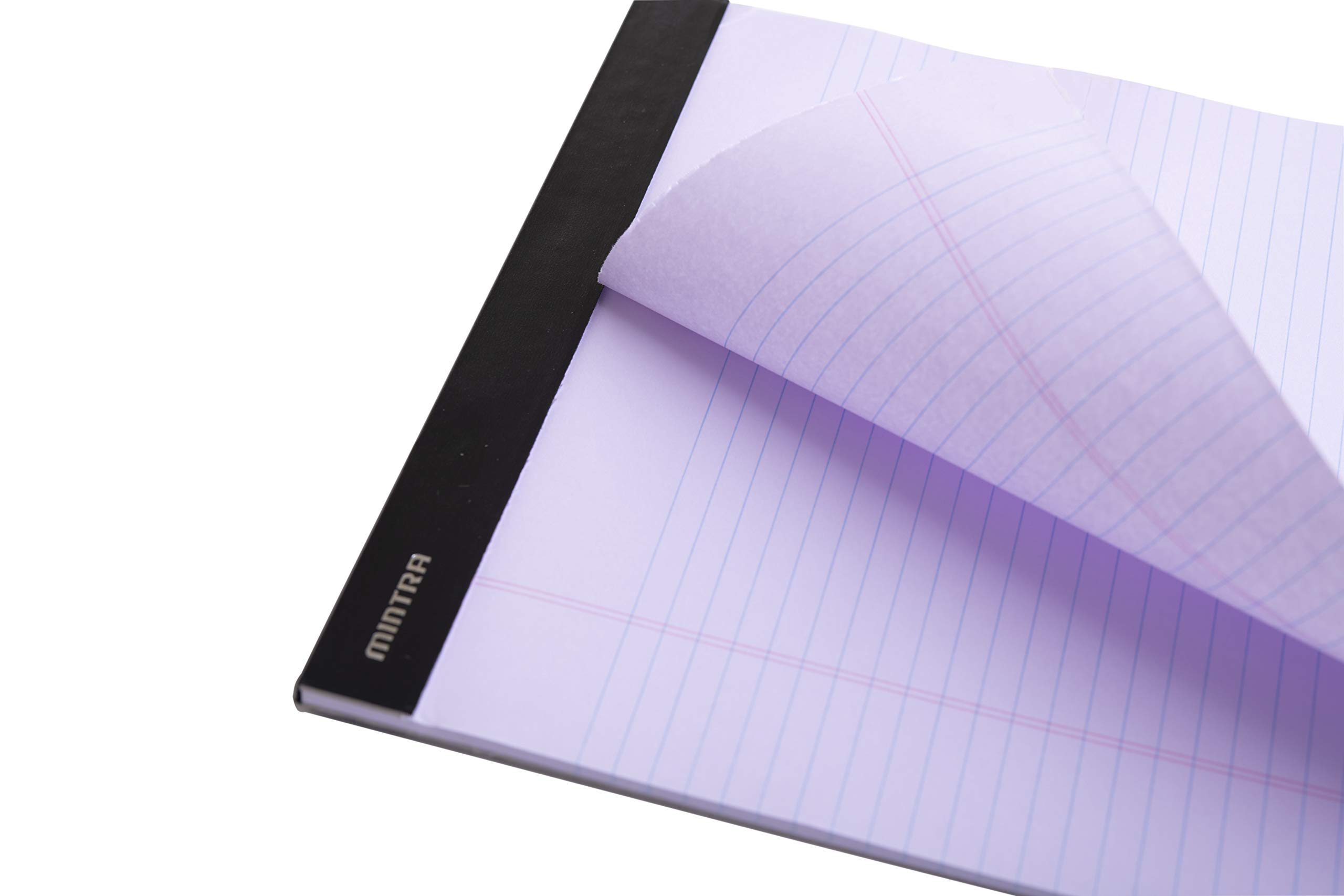 Mintra Office Colorful Legal Pads - Includes 2 Blue, 2 Pink, and, 2 Green Writing Pads, Micro Perforated Lined Sheets, Ideal for Professional & Personal Use, 5"x8" Narrow Ruled, 6 pack Basic Pastel - Image 5