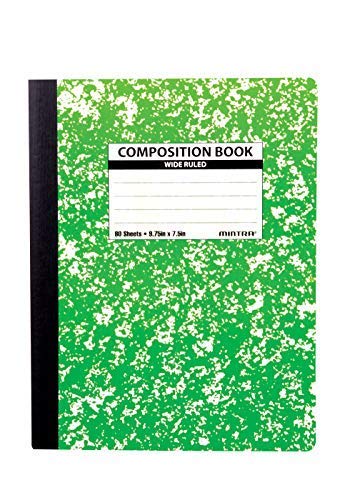 Mintra Office Composition Books - Sturdy Flexible Cover (4 Pack, Assorted Marble Comp - Wide Ruled) - Image 3