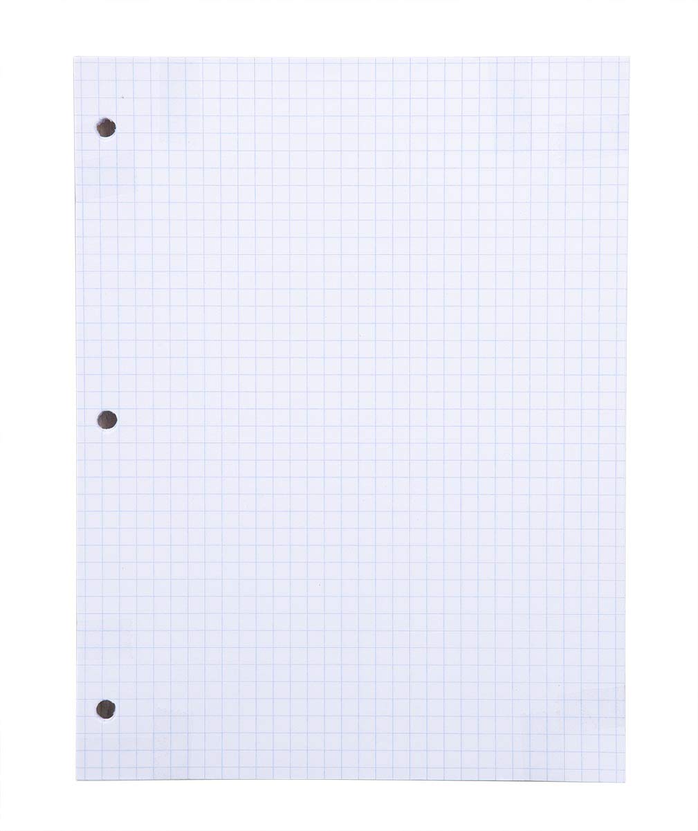 Mintra Office Filler Paper, 4x4 Graph Ruled, (Graph 100 Sheets/pack, 4 pack), Loose Leaf Paper for 3 Ring Binder, 3 Hole Punched, for Student, Home, Office, Business - Image 3